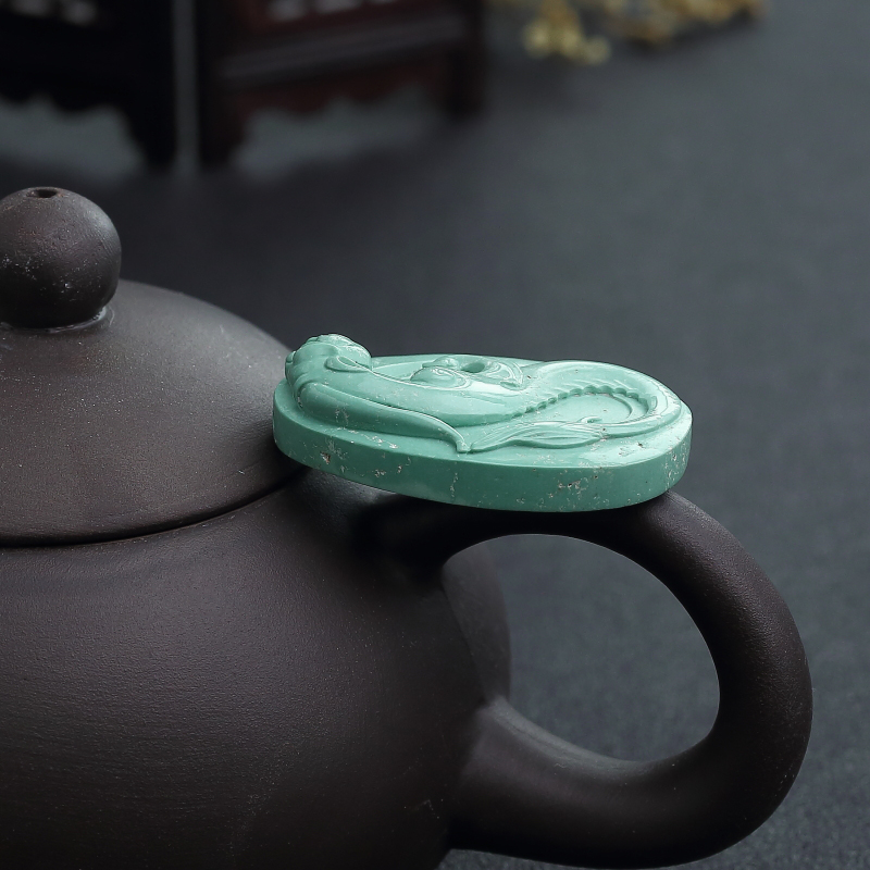 绿松石仿古龙吊坠-红掌柜