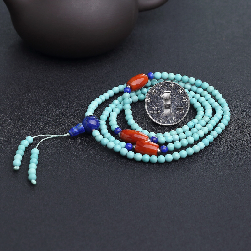 湖北高瓷绿松石项链-红掌柜