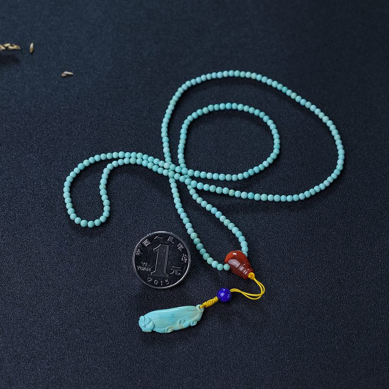 中高瓷绿松石项链-红掌柜