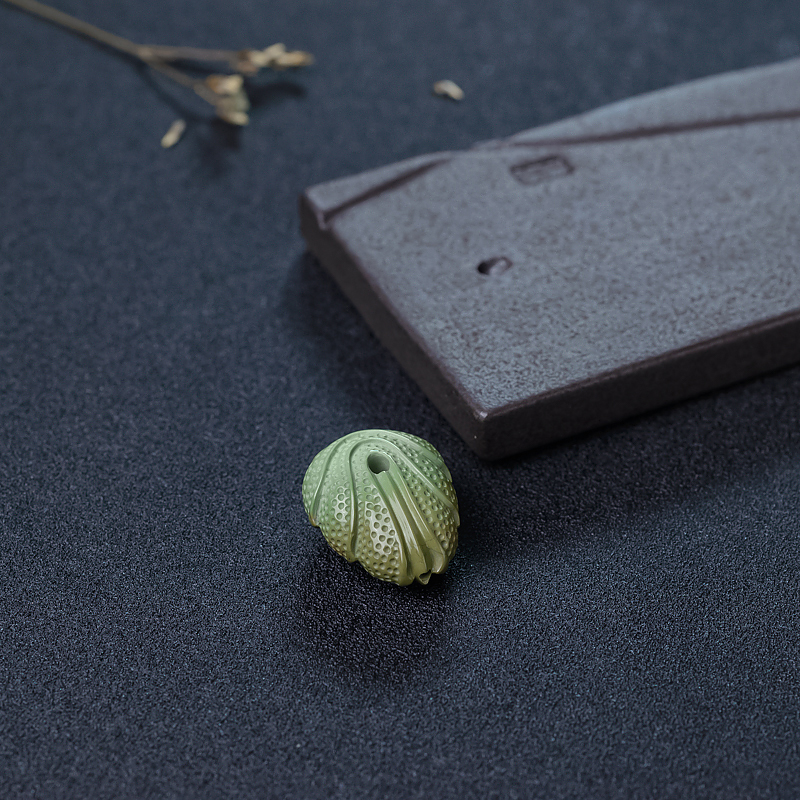 俏色绿松石莲花背云-红掌柜