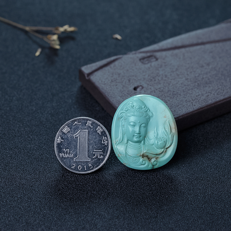 绿松石观音吊坠-红掌柜