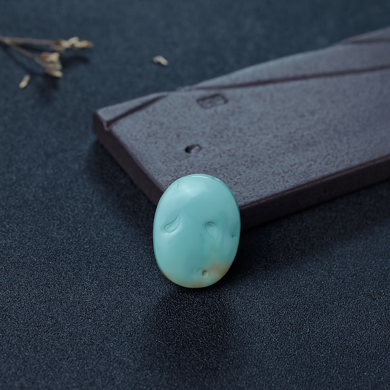 天然中高瓷绿松石观音吊坠-红掌柜