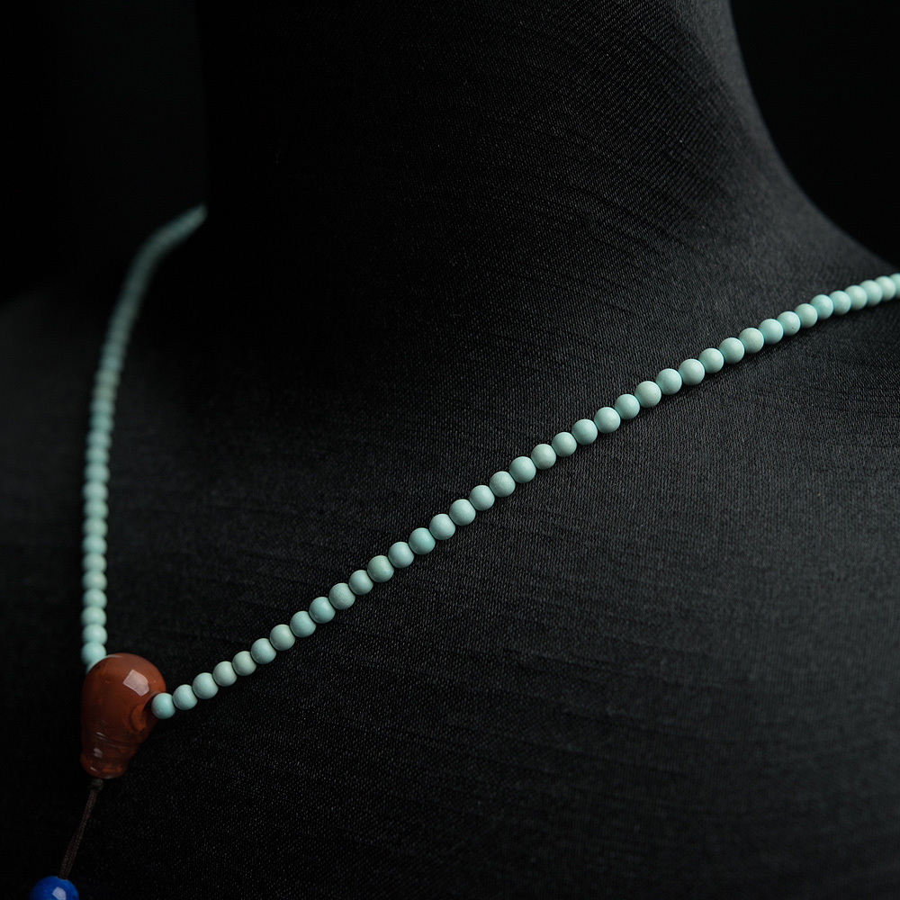 天然绿松石项链-红掌柜