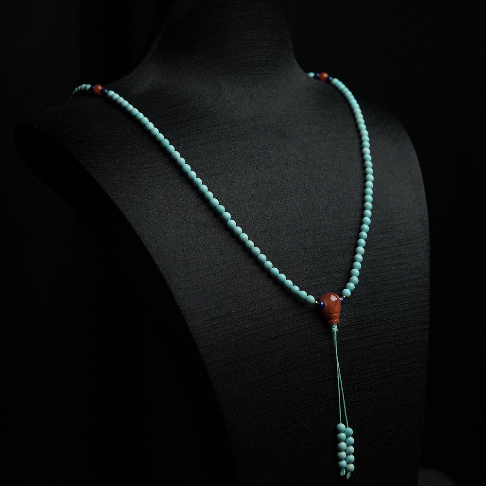浅蓝绿松石项链-红掌柜