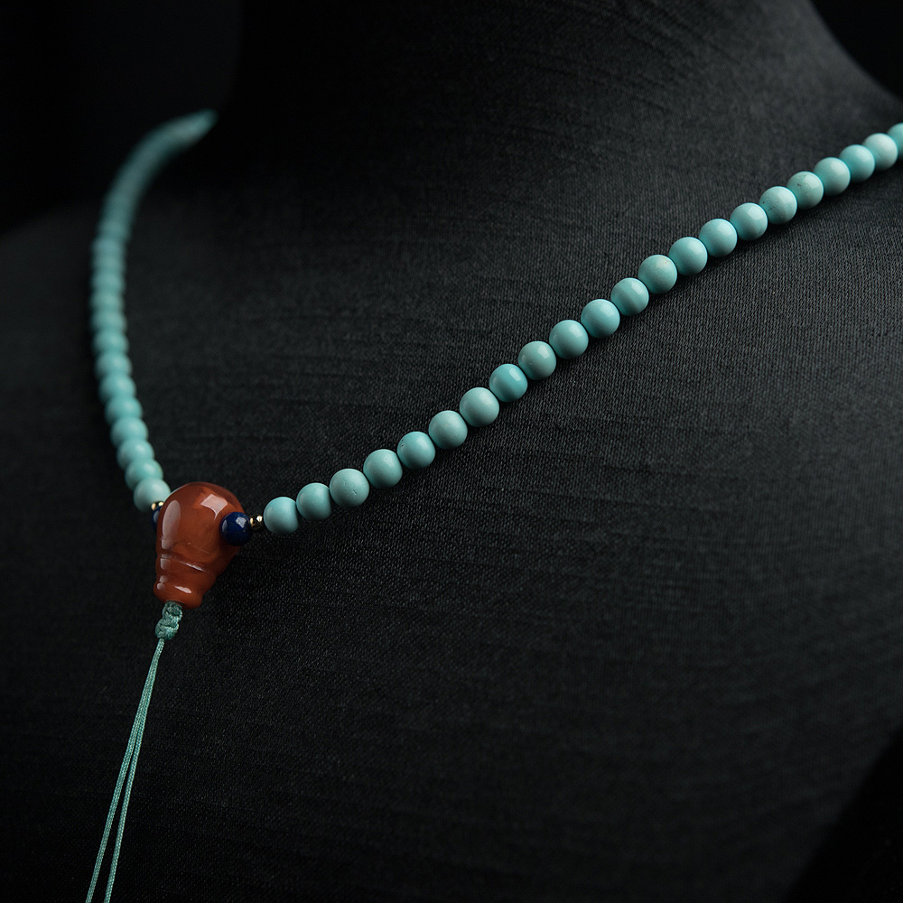 天然绿松石项链-红掌柜