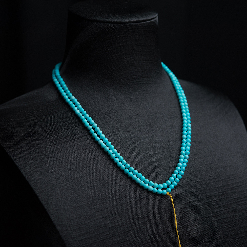 蓝绿松石珠链-红掌柜