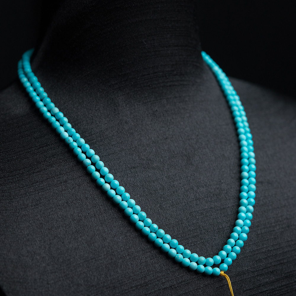 中高瓷铁线绿松石珠链-红掌柜