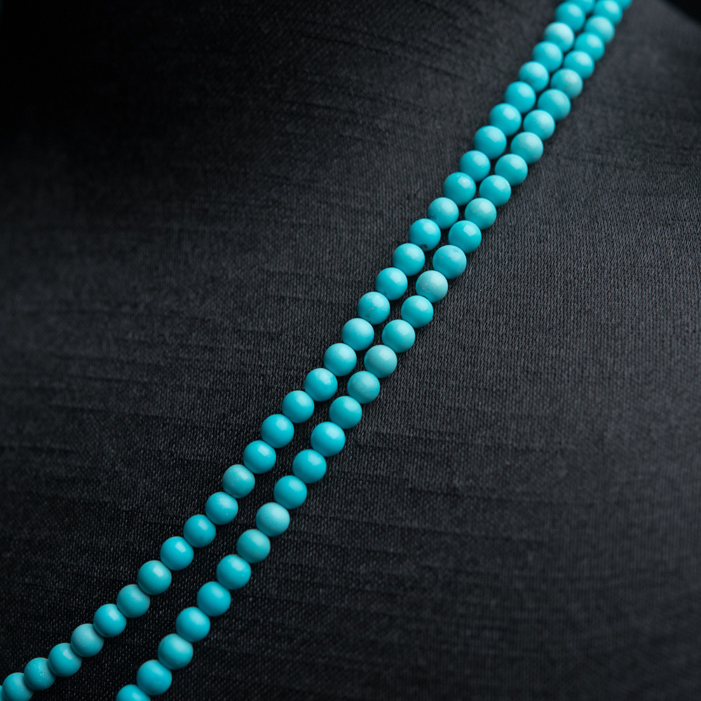 天然绿松石珠链-红掌柜