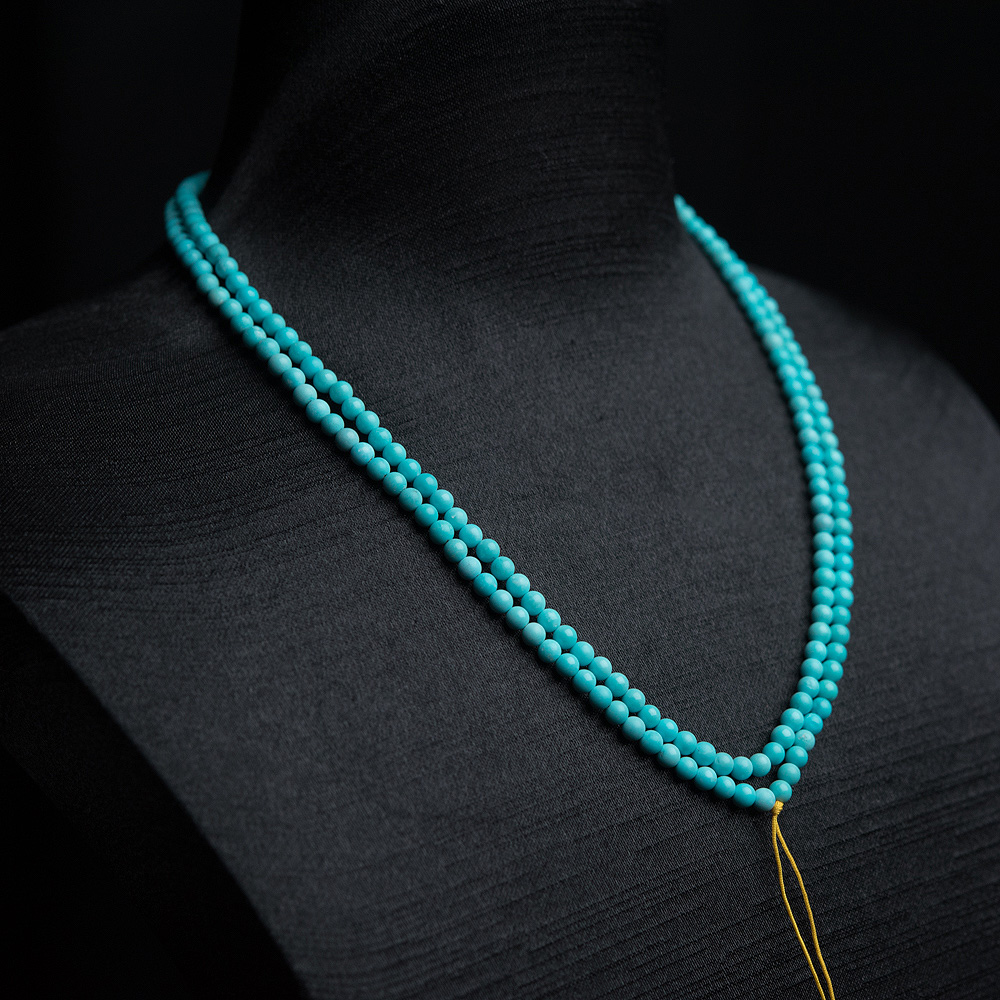 蓝绿松石珠链-红掌柜