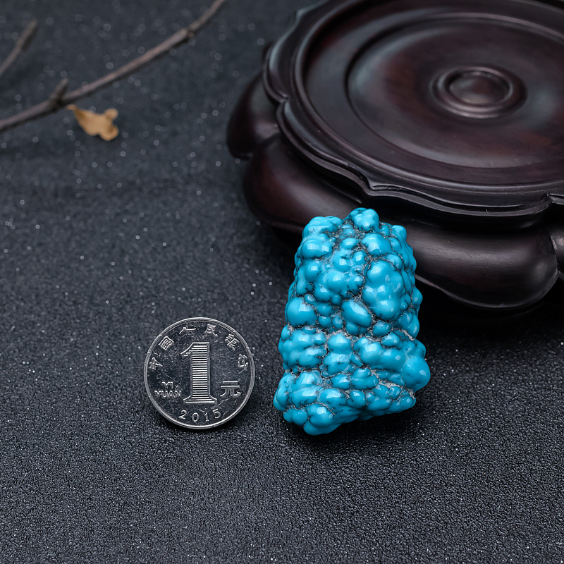 高瓷铁线绿松石原石-红掌柜