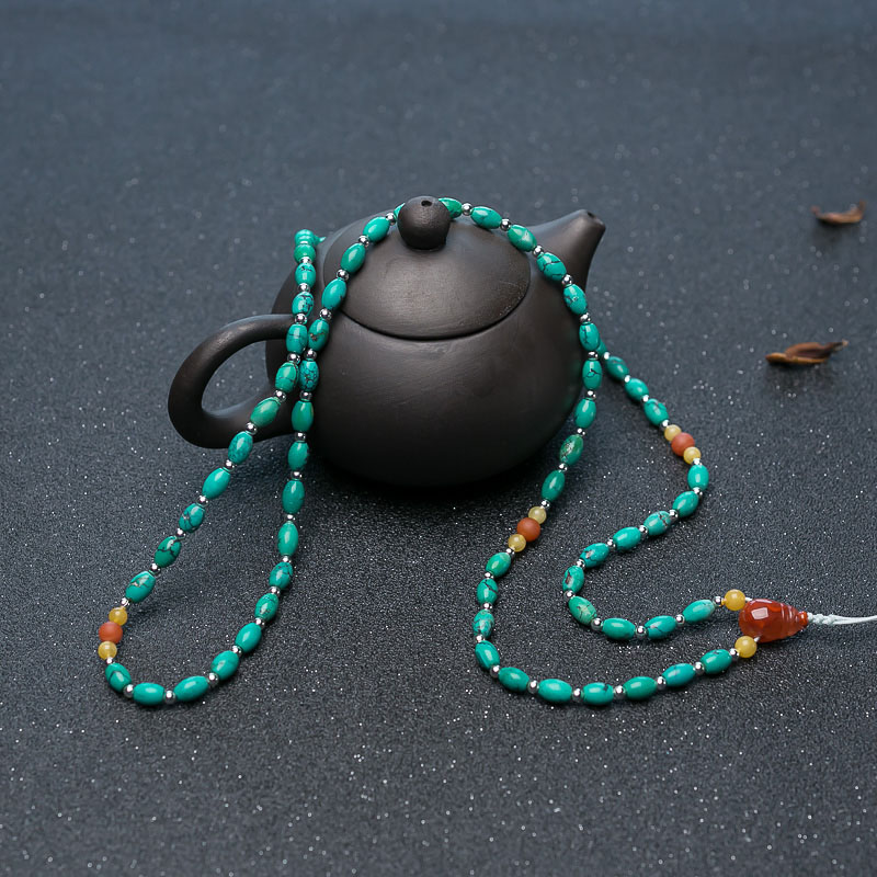 蓝绿松石配链-红掌柜