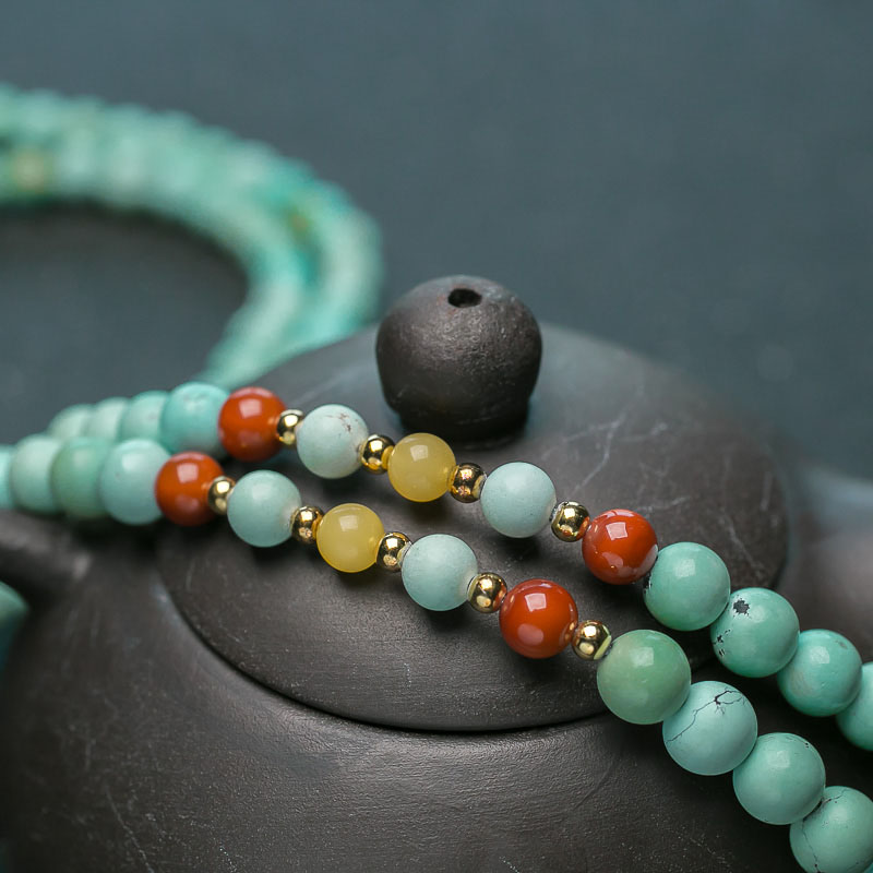 天然绿松石项链-红掌柜