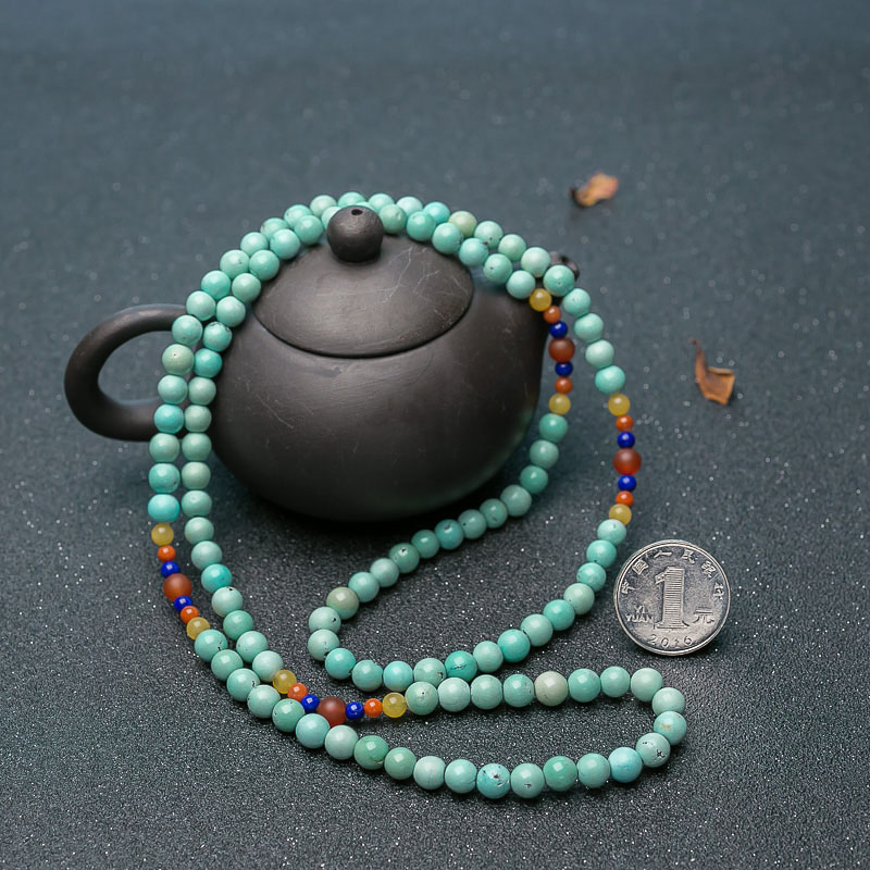 湖北绿松石108佛珠-红掌柜