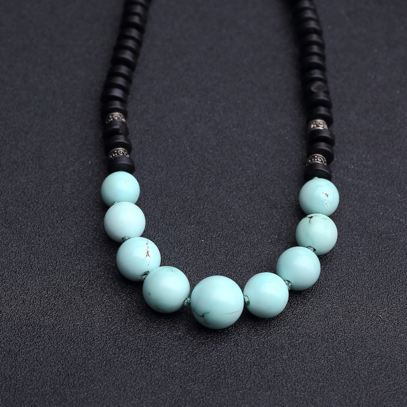 浅蓝绿松石项链 - 红掌柜