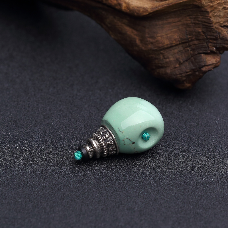 高瓷铁线蓝绿绿松石三通 - 红掌柜