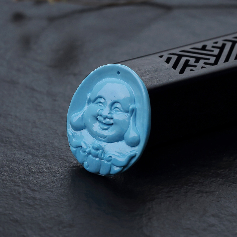 天然美松弥勒佛吊坠-红掌柜