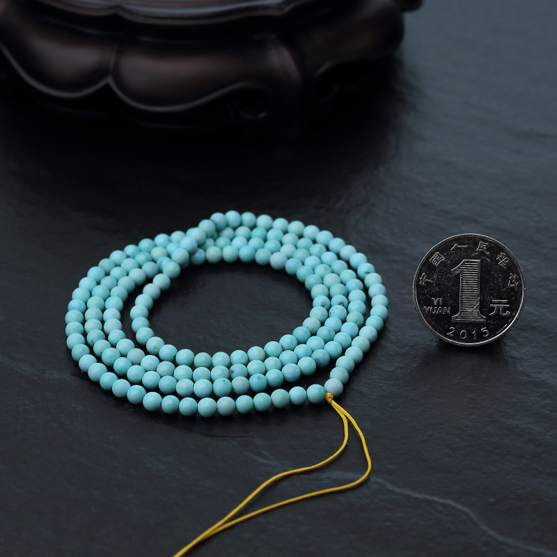 湖北蓝绿松石珠链-红掌柜