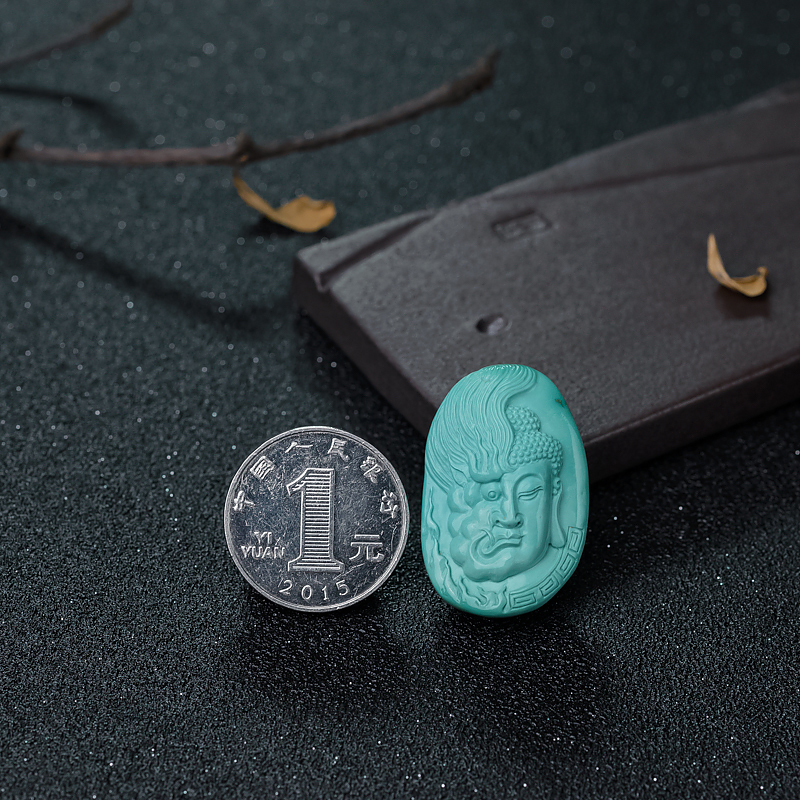 天然绿松石一念之间吊坠-红掌柜