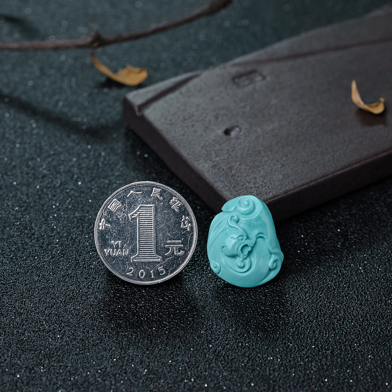 湖北绿松石仿古龙吊坠-红掌柜