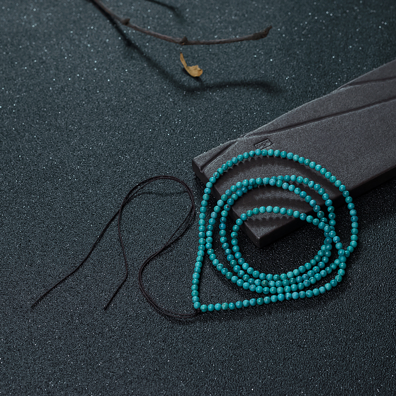 高瓷铁线绿松石珠链-红掌柜