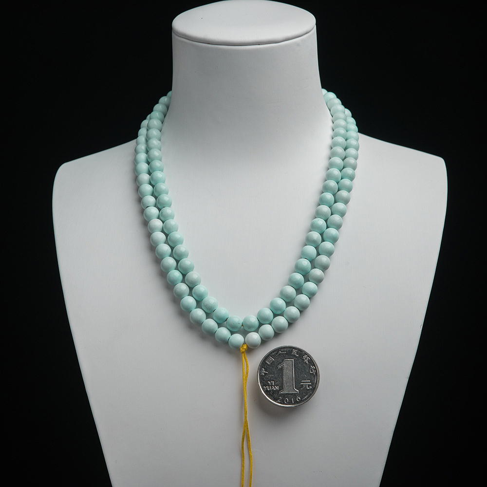 天然绿松石珠链-红掌柜