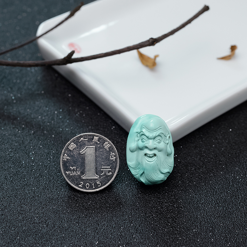 浅蓝绿松石吊坠-红掌柜
