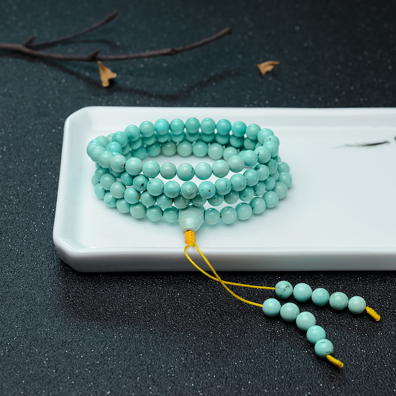高瓷蓝绿绿松石长链-红掌柜