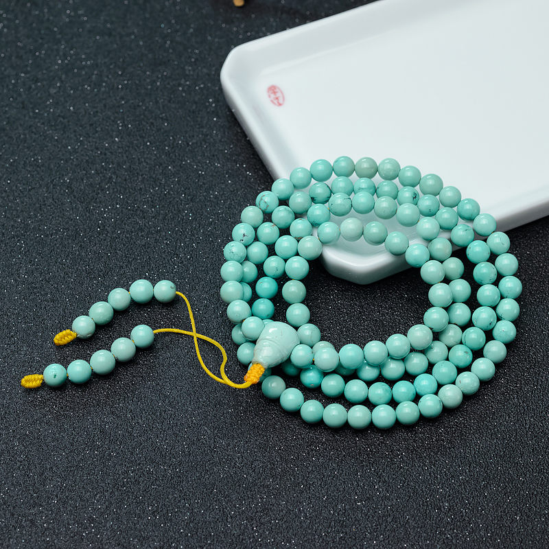 高瓷铁线绿松石长链-红掌柜