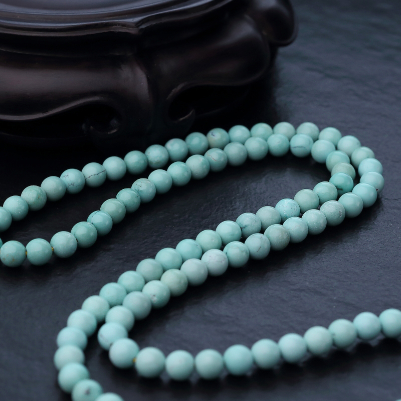 湖北天然高瓷铁线绿松石长链-红掌柜