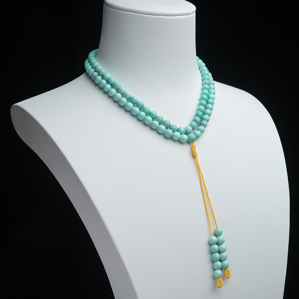 浅蓝绿松石珠链-红掌柜