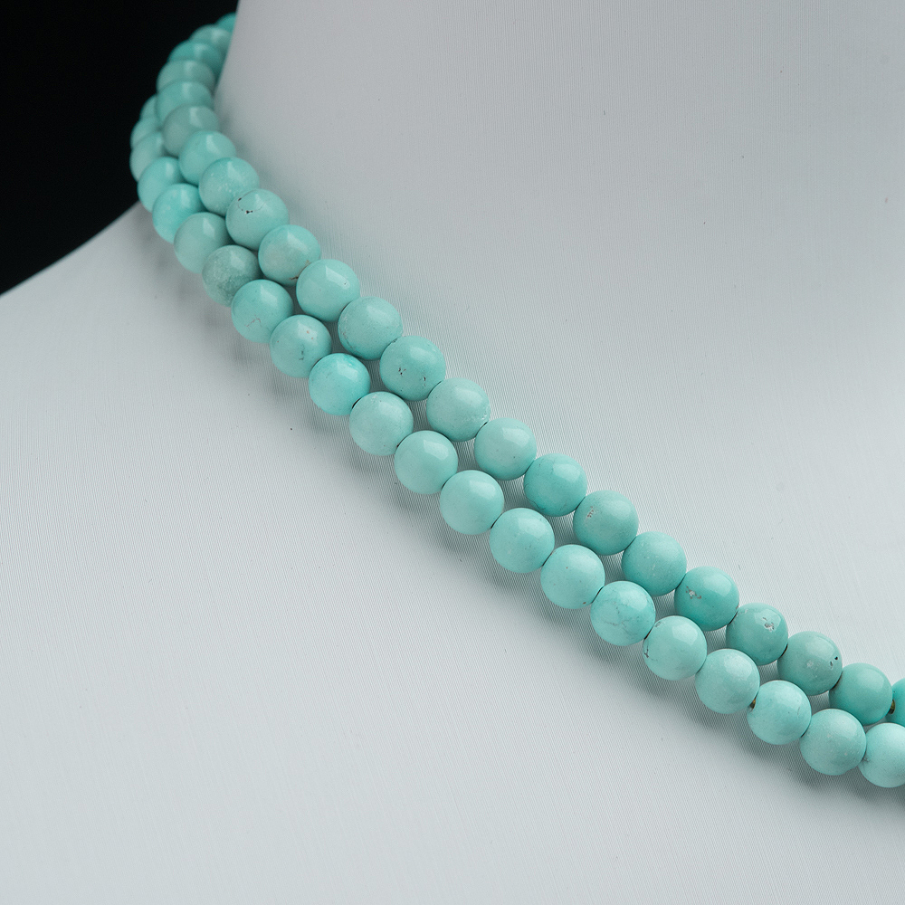 天然绿松石珠链-红掌柜