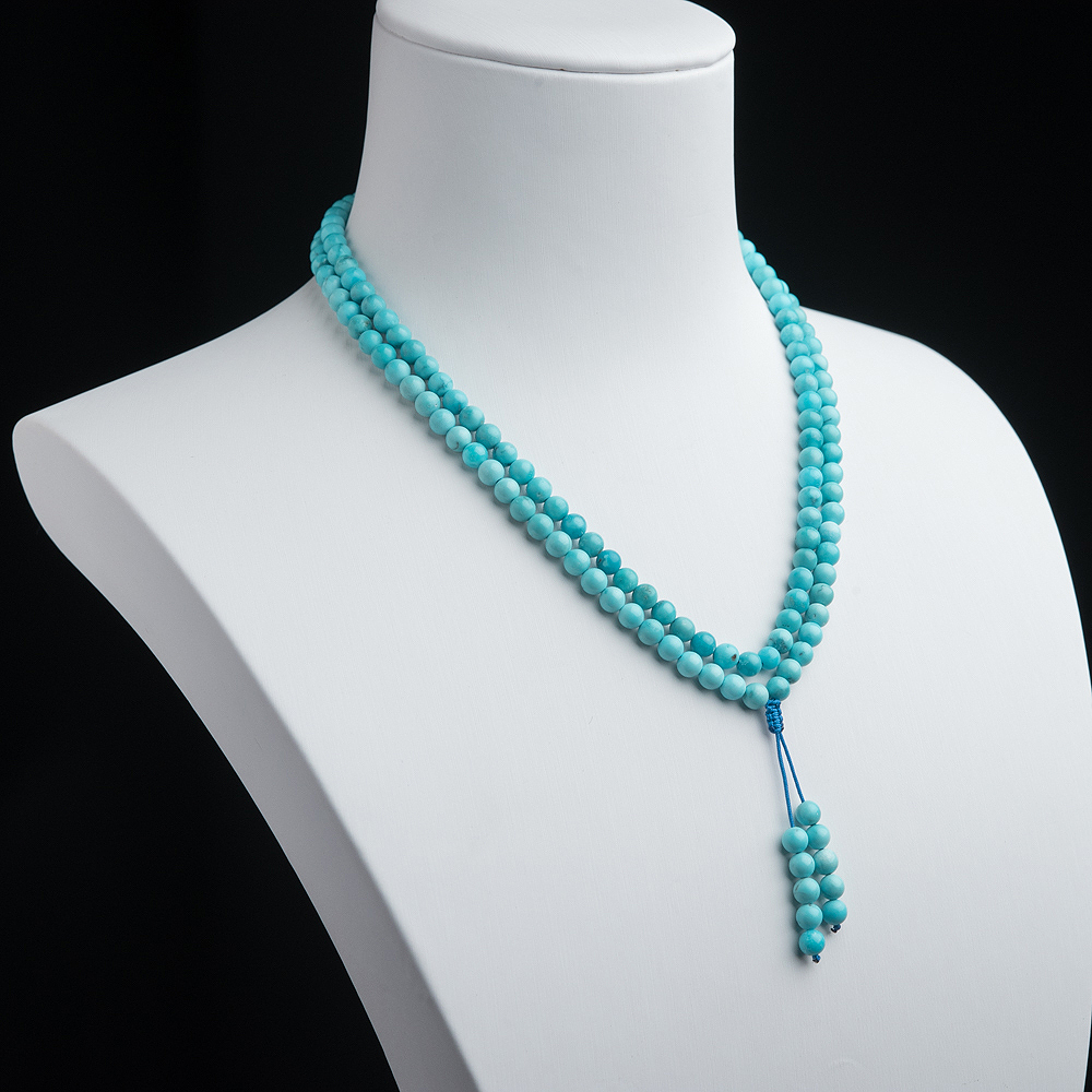 蔚蓝绿松石珠链-红掌柜