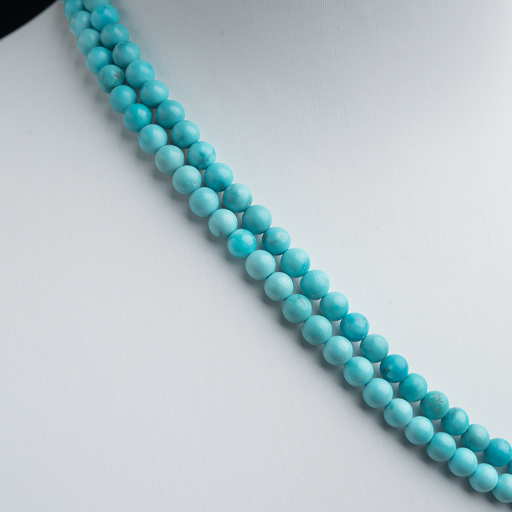 天然绿松石珠链-红掌柜