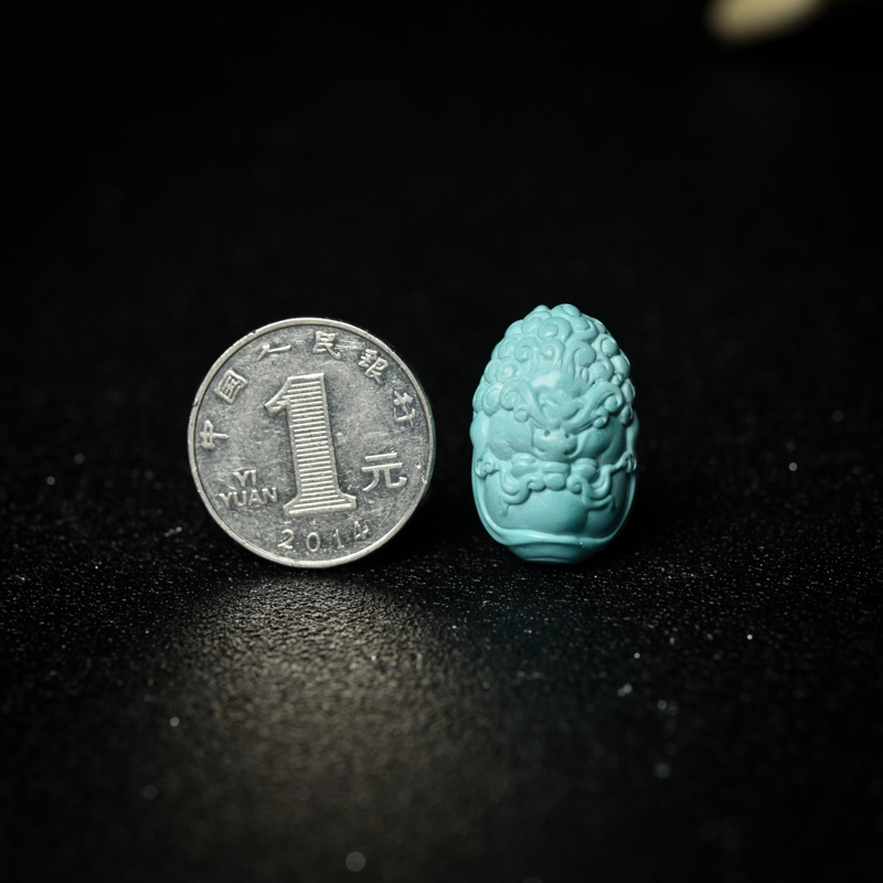 高瓷蓝绿松石吊坠-红掌柜