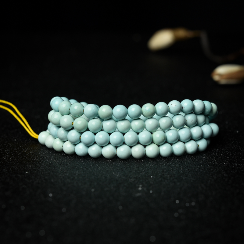 湖北中高瓷浅蓝绿松石配链-红掌柜