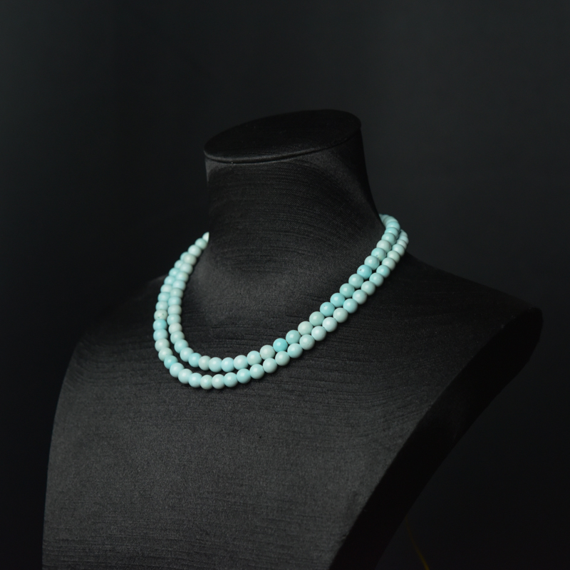 天然绿松石珠链-红掌柜