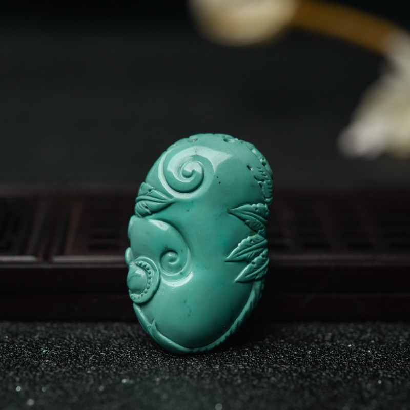 绿松石印度安人吊坠-红掌柜