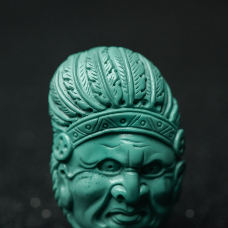 天然绿松石印度安人吊坠-红掌柜