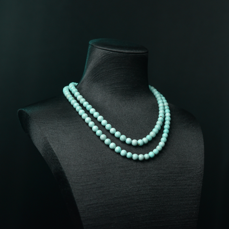 蓝绿绿松石长链-红掌柜