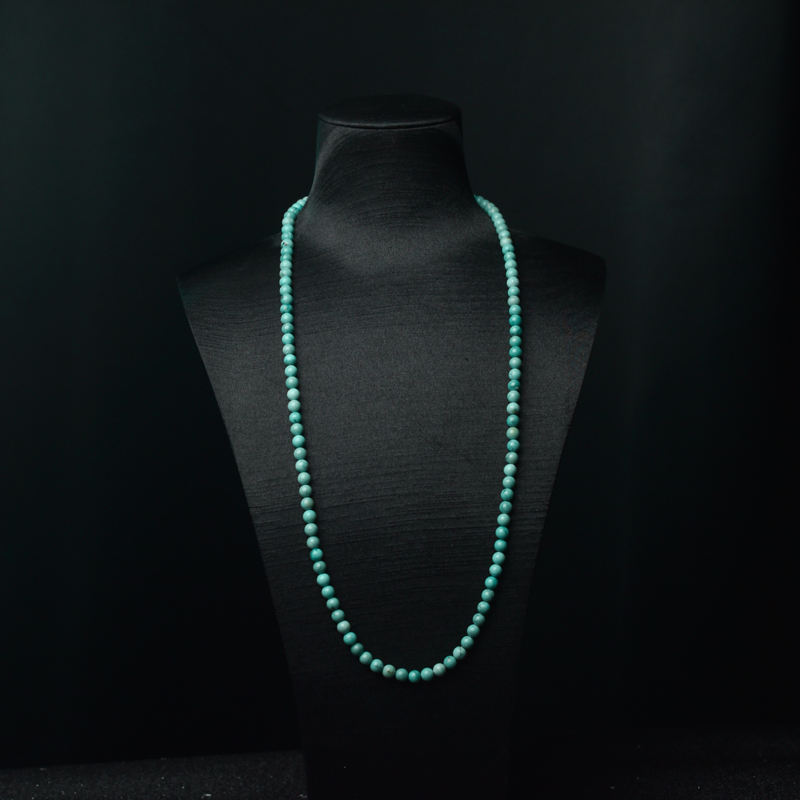 5.5mm高瓷铁线绿色绿松石长链-红掌柜