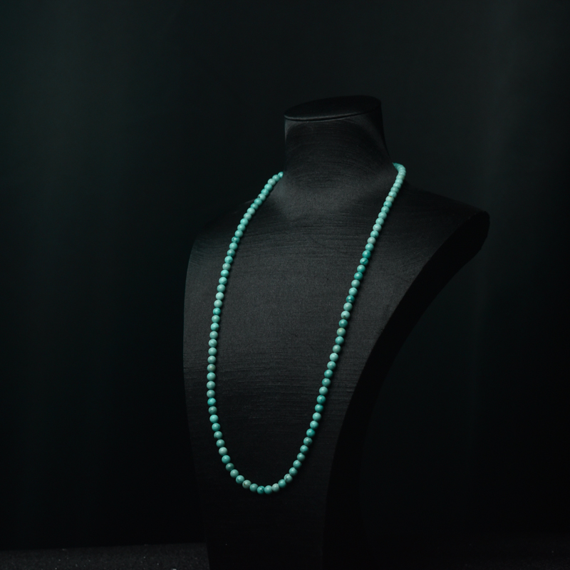 高瓷铁线绿色绿松石长链-红掌柜