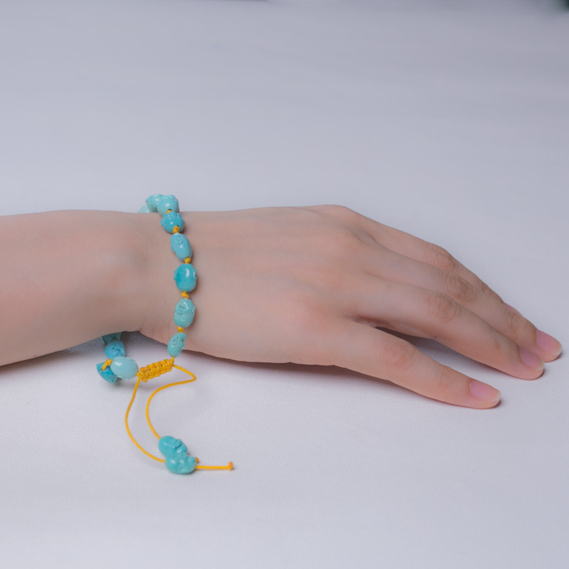 绿松石佛头手链-红掌柜