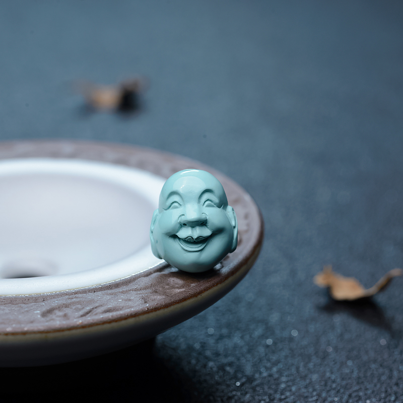 高瓷蓝绿绿松石珠-红掌柜