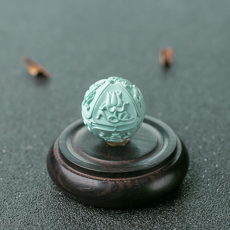 浅蓝绿松石八宝珠-红掌柜