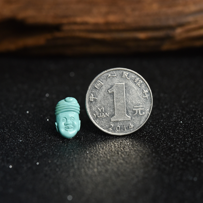 高瓷蓝绿绿松石吊坠-红掌柜