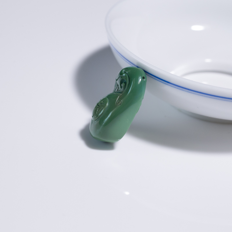 黄绿绿松石观音吊坠-红掌柜