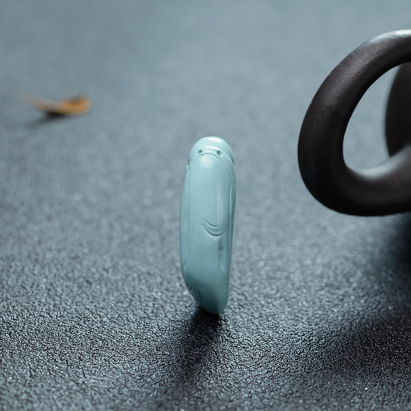 绿松石悟道吊坠-红掌柜