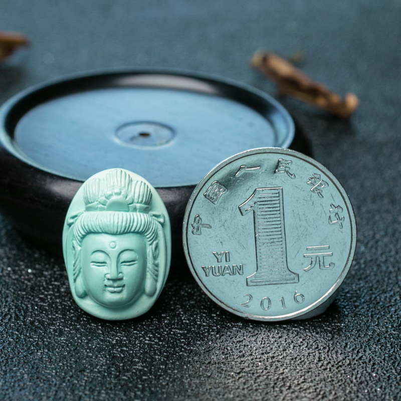 湖北绿松石观音挂坠-红掌柜