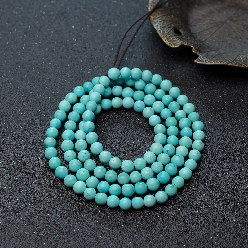 中瓷铁线蓝绿松石长链-红掌柜