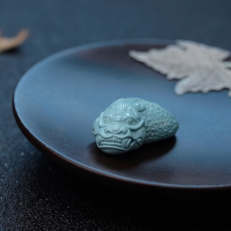 湖北绿松石鱼变龙吊坠-红掌柜